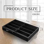Amylove 4 Pcs Black Sunglass Organizer Trays 8 Grids Velvet Glasses Holder Jewelry Display Organizer Eyeglasses Storage Box Drawer - Image 2