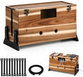 Extra Large Cable Management Box, 14.2-Inch Acacia Wood Cord Hider Box with Dual Locks and Magnetic Lid, Power Strip Cover and Cable Organizer for Desk, Floor, TV Wires and Home Office by Unknown
