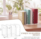 1 PC Scalloped Acrylic Magazine Holder, File Organizer, Handle Cutout Style - Image 2