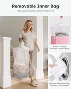 SOLEDI 100L Laundry Hamper with Lid, Large Collapsible Laundry Basket - Image 5