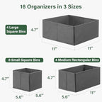 Kootek 16 Pack Drawer Organizer Clothes Dresser Organizers for Clothing - Image 2