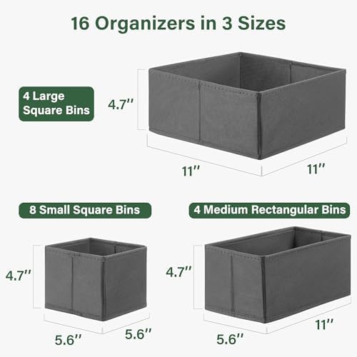 Kootek 16 Pack Drawer Organizer Clothes Dresser Organizers for Clothing - Image 2