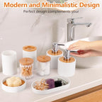 10 PCS White Bathroom Accessories Set with Trash Can Bathroom Accessory - Image 4