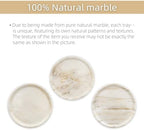 MARMOR Natural Calacatta Marble Tray, Luxury Vanity Tray for Bathroom Counter, Perfume Organizer, Jewelry Tray, Candle Holder Decor, Kitchen Countertop Organizer, Elegant Home Decorative Tray Gift - Image 3