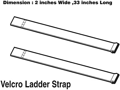 Ladder Straps,Ladder Rack Tie Down Straps,Strong Hook and Loop Securing Straps,Multipurpose Storage Straps (33'' x 2'') (Black 6 Pack) - Image 4