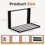 Foldable Wall Mounted Clothes Drying Rack,Space-Saving Laundry Drying Rack, Magnetic & Punch-Free Retractable Hanging Rack with 4 Drying Bars, Heavy-Duty Fold Down (Black) - Image 4