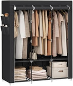 SONGMICS Portable Closet with Cover, 3 Hanging Rods and Shelves by SONGMICSbySONGMICSHOME