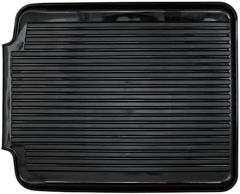 Better Houseware Drain Boards for Kitchen Counter 19.6 x 15.6 x 1.5 Black Dish Drainer Mat Shields Countertops from Water Damage - Image 2