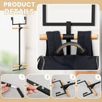 Briwooody Over Door Backpack Hanger, 2 Tier Metal Storage Hooks,Black,1 - Image 3