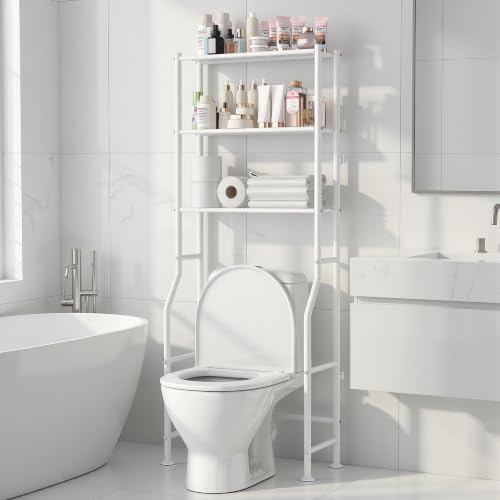 Livilord 3-Tier Over Toilet Storage, Anti-Wobble, White by LivilordBrand
