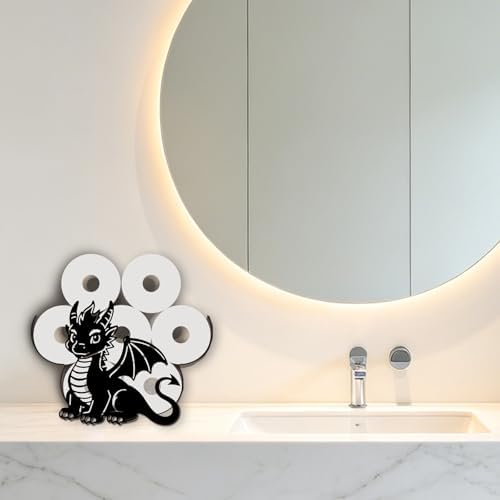 Dragon Toilet Paper Holder Wall Mount/Stand for Extra 8 Rolls - Image 6