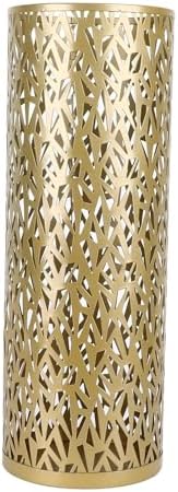 vifloae Umbrella Stand Rack for Entryway Metal Hollowed Freestanding Round Umbrella Holder Organizer Bin Umbrella Basket for Home Hotel Office Decor Gold S by Unknown