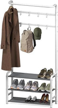 Simple Houseware Coat Rack with Shelf, Standing Hall Tree with Hooks, White by SimpleHouseware