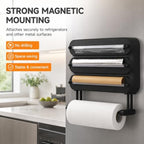 4-in-1 No-Drill & Magnetic Plastic Wrap Dispenser with Cutter - Image 3