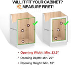 JOWBOOW 2-Tier Pull Out Cabinet Organizer, 23" W x 22" D, Chrome - Image 4