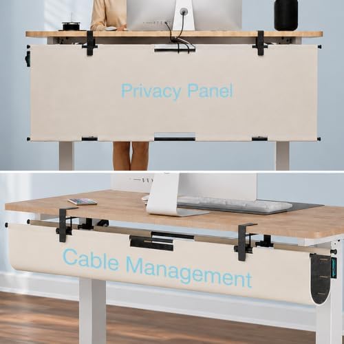 No Drill Under Desk Cable Management Tray, 30" Felt Cord Organizer - Image 3
