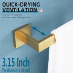 KOKOSIRI 24-Inch Single Towel Bar, Bathroom Kitchen Towel Holder, Wall Mounted SUS304 Stainless Steel Towel Rack, Brushed Gold, B4003BG-L24 - Image 5