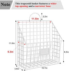 4 Packs Hanging Wall File Organizer with Hooks, Magazine Rack ,Mail Basket - Image 5