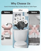 Ocean Fish Toilet Paper Holder Stand, Decorative Toilet Paper Storage - Image 4