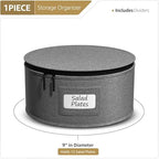 Sorbus China Storage Containers, with Lid (Bowl Plate Storage, Gray) - Image 3