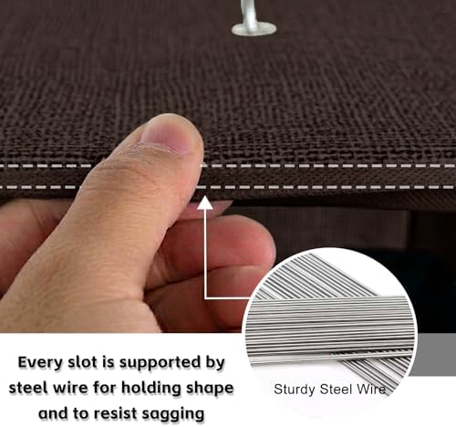 30 Section Hanging Shoe Organizer for Closet, Hanging Closet Organizer and Storage Space-Saving Foldable Clothes Shelf with Sturdy Hooks for Wardrobe, Dorm, Bedroom, Rv, Coffee - Image 5