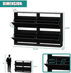 Xixini Shoe Storage Cabinet for Entryway with 4 Flip Drawers, Sturdy Wood Hidden Shoe Storage, Freestanding Narrow Slim Shoe Organizer for Front Door Entrance, Living Room, Hallway, Bedroom, Black - Image 2