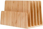 MobileVision Bamboo Desktop File Folder Organizer and Paper Tray, 5 Slots by MobileVision