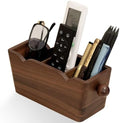 Solid Wood Remote Control Holder, Table Desk Organizer Caddy by WOOTIDE
