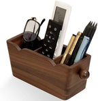 Solid Wood Remote Control Holder, Table Desk Organizer Caddy by WOOTIDE