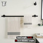 JQK Double Towel Bar, Oil Rubbed Bronze 27 Inch 304 Stainless Steel Thicken 0.8mm Bath Towel Rack for Bathroom, Towel Holder Wall Mount ORB, Useable Length 24 Inch, TB100L24-ORB - Image 3