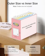 Oterri Portable Collapsible Cardboard File Box with Handle for Letter-Size - Image 2
