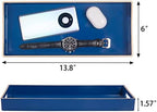 MAONAME Royal Blue Vanity Tray Set of 2, Rectangular Toilet Tank Trays - Image 3