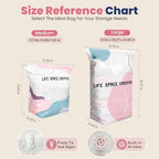 8PCS No Pump Vacuum Storage Bags, No Pump Large Vacuum Storage Compression Bags, Thick Airtight Reusable Organizer for Clothes Comforters Travel Moving Closet Storage (M) - Image 5
