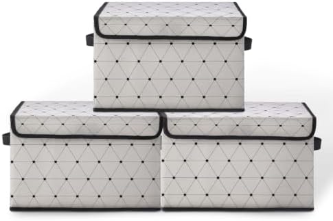 Fabric Storage Bins with Lids,Under Bed Storage Containers 3Pack by BestSellers