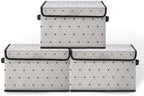 Fabric Storage Bins with Lids,Under Bed Storage Containers 3Pack by BestSellers
