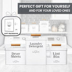 Modern Farmhouse Laundry Detergent Container for Laundry Decor (White) - Image 6