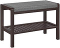 SONGMICS Shoe Rack Bench, Padded Seat, Storage Shelf, Holds Up to 350 lb by SONGMICSbySONGMICSHOME