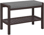 SONGMICS Shoe Rack Bench, Padded Seat, Storage Shelf, Holds Up to 350 lb by SONGMICSbySONGMICSHOME