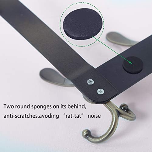 WEBI Over The Door Hook Door Hanger Hook Rack with 5 Tri Hooks for Hanging Coats, Door Towel Rack Towel Hanger Door Coat Hanger Over Door Coat Rack,Bronze,2 Packs - Image 5