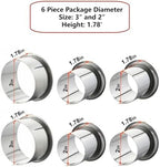 Hair Styling Station Hot Tools Holder Tubes, 6 Pieces, 2 Pieces 3.0 Inch and 4 Pieces 2.0 Inch, Metal Appliance Organizer for Curling Iron and Flat Iron - Image 2