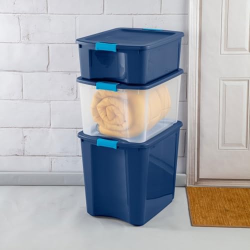 Sterilite Latch and Carry, Plastic Storage Bins w/Lids, 18 Gallon, 12-Pack - Image 4