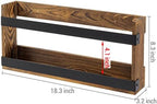 MyGift Magazine Rack, Burnt Wood & Black Metal, Wall-Mounted Display - Image 5