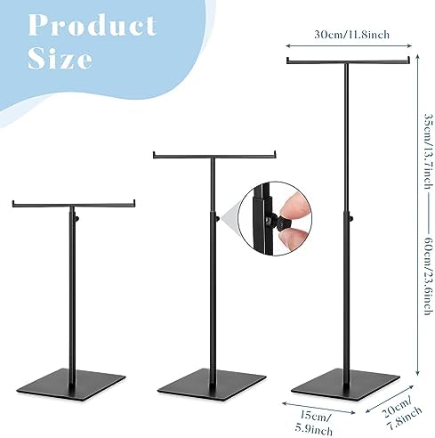 Leinuosen 4 Pcs Tabletop Purse Display Stand Metal T Bar Display - Image 2
