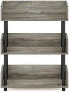 Furinno TURN-N-TUBE Display Shelf, 3-Tier Storage Shelves with Side Panels, Open Shelves Book Shelf with Rounded Corner Top Edges, for Organization and Storage, Living Room, Home Office, French Oak - Image 7