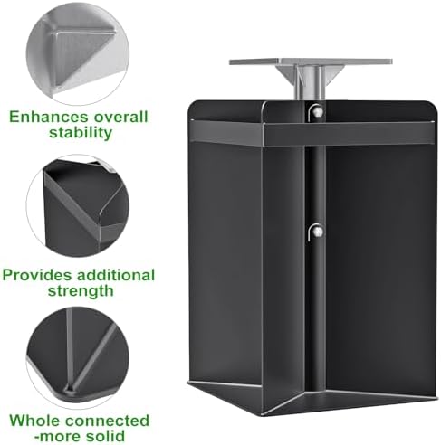 Dolibest Heavy Duty In-Ground Umbrella Base, All-Steel Ground Umbrella Stand, Universal Patio Umbrella Anchor, Space-Saver Design for Outdoor Offset Cantilever and Middle Pole Patio Umbrellas - Image 2