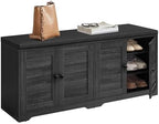 VASAGLE 3-Tier Shoe Storage Bench with Cushion, 14 x 47.6 x 20.7 Inches by VASAGLEbySONGMICSHOME