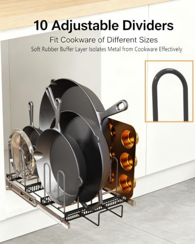 Under Cabinet Pull Out Pots and Pans Organizer - Image 4