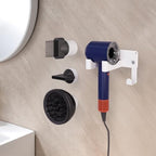 Hair Dryer Holder, Hair Dryer Holder Wall Mounted Self Adhesive Hairdryer Holder forDyson Aluminum Blow Dryer Holder Wall Mounted Black Hairdryer Hanger for Bathroom White CHOCHOYAH - Image 7
