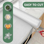 Shelf Liners, Non-Adhesive Drawer Liner, Waterproof & Oil-Proof Kitchen Cabinet Cupboard Liner Plastic EVA Material BPA Free Fridge Liner Mats Paper Protector for Shelves (Clear/16in x 240in) - Image 3