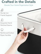 13x15x13 Inch Large Storage Bins with Cotton Rope Handles 6-Pack - Image 5